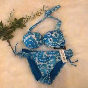Bisou Bisou Blue and White Bikini